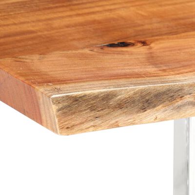 vidaXL Table à dîner à live edge Bois d'acacia massif 200 cm 3,8 cm