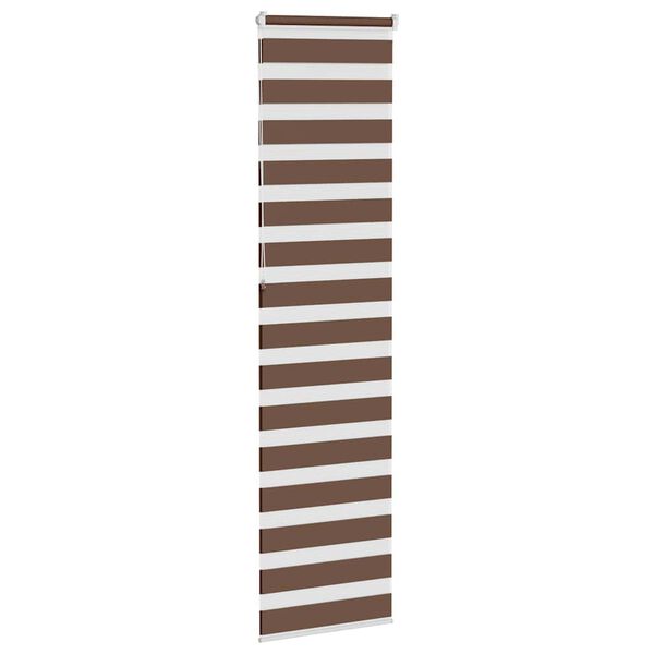 vidaXL Store z&egrave;bre marron 65x230 cm largeur du tissu 60,9 cm polyester