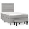 vidaXL Sommier &agrave; lattes de lit et matelas gris clair 120x190 cm tissu