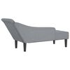 vidaXL Chaise longue avec coussins gris clair tissu