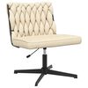 vidaXL Chaise pivotante de bureau Cr&egrave;me Tissu