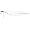 vidaXL Cadre de store manuel avec LEDs Blanc 3,5 x 2 m