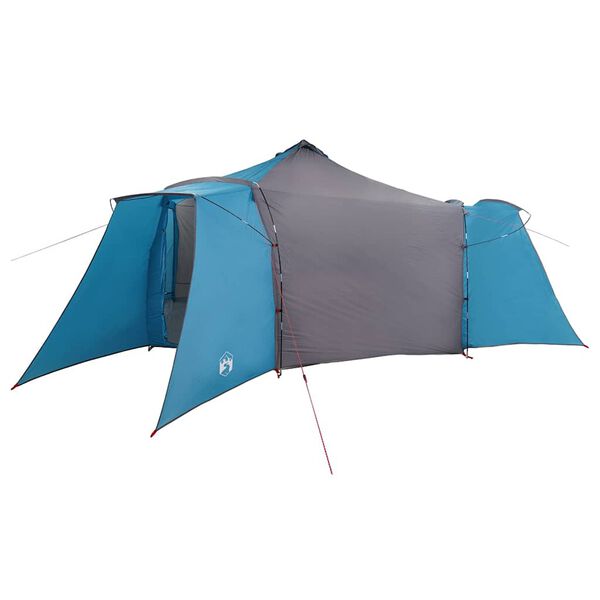 vidaXL Tente Tipi avec toit Bleu et gris 492 x 492 x 275 cm tissu