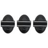 vidaXL &Eacute;trilles 3 pcs noir acier