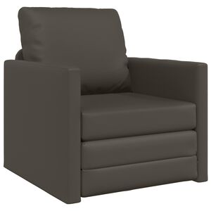vidaXL Canap&eacute;-lit 2 en 1 gris 112x174x55 cm similicuir