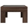 vidaXL Table basse avec LED infini chêne marron 50x50x30 cm