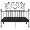 vidaXL Cadre de lit sans matelas noir métal 120x200 cm