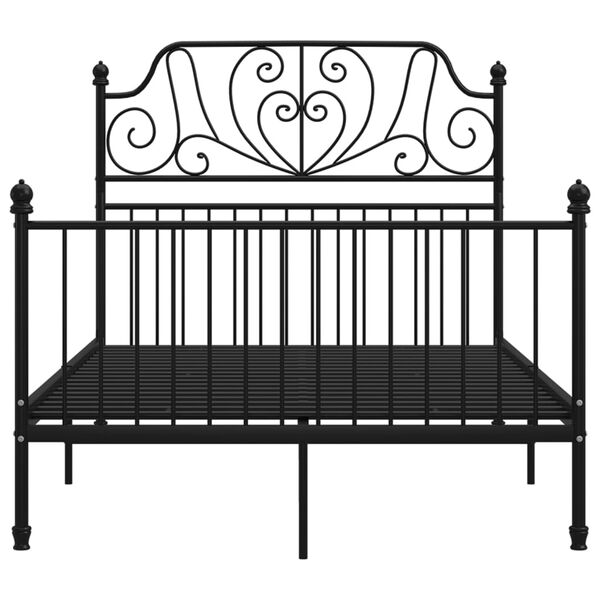 vidaXL Cadre de lit sans matelas noir métal 120x200 cm
