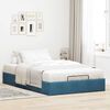 vidaXL Cadre de lit ottoman sans matelas bleu foncé 120x200 cm velours