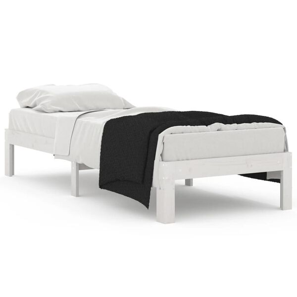 vidaXL Cadre de lit sans matelas blanc 75x190 cm
