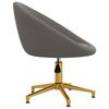 vidaXL Chaise pivotante de bureau Gris fonc&eacute; Velours