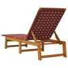 vidaXL Chaises longues lot de 2 rouge bois d'acacia solide et tissu
