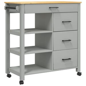 vidaXL Chariot de cuisine MONZA 84x40x88,5 cm bois massif de pin