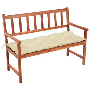 vidaXL Banc de jardin avec coussin 120 cm Bois d'acacia massif