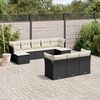 vidaXL Salon de jardin 10 pcs avec coussins noir r&eacute;sine tress&eacute;e