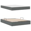 vidaXL Lit avec rangement et matelas Gris fonc&eacute; 140 x 200 cm Polyester