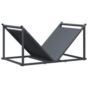 vidaXL Portant de bois chauffage anthracite 70x43x34,5 cm