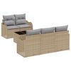 vidaXL Ensemble de canap&eacute; de jardin Beige polyrotin
