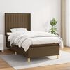 vidaXL Sommier &agrave; lattes de lit avec matelas Marron fonc&eacute; 90x200 cm