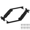 vidaXL Charni&egrave;re de support de couvercle 2 pc Noir 192 x 32 x 50 mm