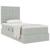 vidaXL Lit avec rangement et matelas Gris clair 100 x 200 cm Velours