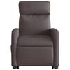 vidaXL Fauteuil inclinable de massage Marron foncé Tissu
