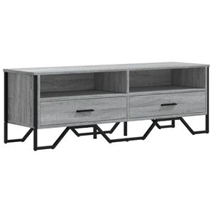 vidaXL Meuble TV sonoma gris 122x34x41 cm bois d'ing&eacute;nierie
