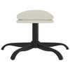 vidaXL Repose-pied Blanc crème 60x60x36 cm Velours