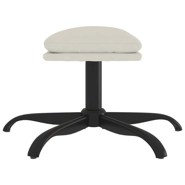 vidaXL Repose-pied Blanc crème 60x60x36 cm Velours