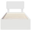 vidaXL Cadre de lit avec tiroir Blanc 100 x 200 cm Bois d&rsquo;ing&eacute;nierie
