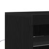 vidaXL Buffet LED Ch&ecirc;ne noir 41 x 37 x 100 cm Bois d'ing&eacute;nierie