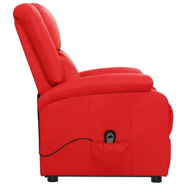 vidaXL Fauteuil Rouge Similicuir
