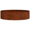 vidaXL Anneau de jardini&egrave;re Marron 80 x 80 x 20 cm Acier patin&eacute;