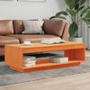 vidaXL Table basse cire marron 110x50x33,5 cm bois massif de pin