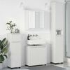 vidaXL Ensemble de mobilier de salle de bain avec tiroir 4 pcs Blanc