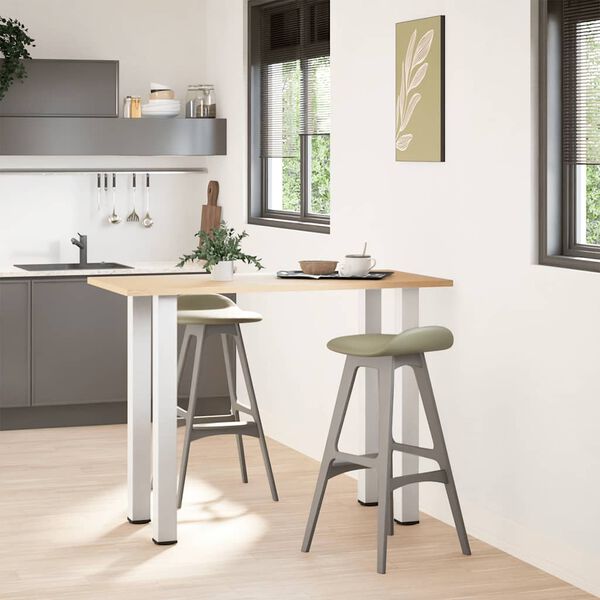 vidaXL Pieds de table de bar 4 pi&egrave;ces Blanc 100-102 cm Acier