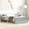 vidaXL Cadre de lit sans matelas sonoma gris 90x200 cm