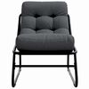 vidaXL Mobilier de jardin avec coussin 2 pcs Noir 81 x 60.5 x 71 cm