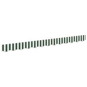 vidaXL Remplacement de lambrequin Vert et blanc 230 x 20 cm Polyester