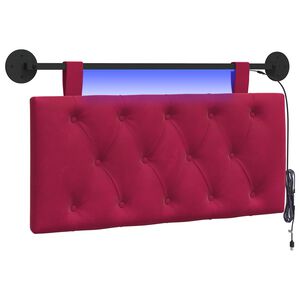 vidaXL T&ecirc;te de lit suspendue Bordeaux Velours