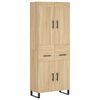 vidaXL Buffet haut Ch&ecirc;ne sonoma 69,5x34x180 cm Bois d'ing&eacute;nierie