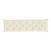 vidaXL Coussins de banc de jardin lot de 2 blanc crème tissu Oxford