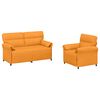vidaXL Ensemble de Canap&eacute;s 2 pc Jaune fonc&eacute; Tissu