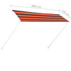 vidaXL Auvent r&eacute;tractable 300x150 cm Orange et marron