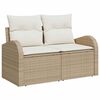 vidaXL Ensemble de canap&eacute; de jardin avec coussin 13 pcs Beige et cr&egrave;me
