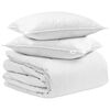 vidaXL Ensemble de Duvet avec oreiller 3 pc Blanc Plume de canard