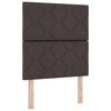 vidaXL T&ecirc;te de lit Marron fonc&eacute; 80 cm tissu