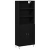 vidaXL Haut Armoire 2 pc Ch&ecirc;ne noir 69,5 x 34 x 180 cm
