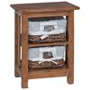 vidaXL Table d'appoint Marron 38 x 28 x 50 cm Bois massif d'acajou