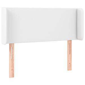 vidaXL T&ecirc;te de lit avec oreilles Blanc 83x16x78/88 cm Similicuir
